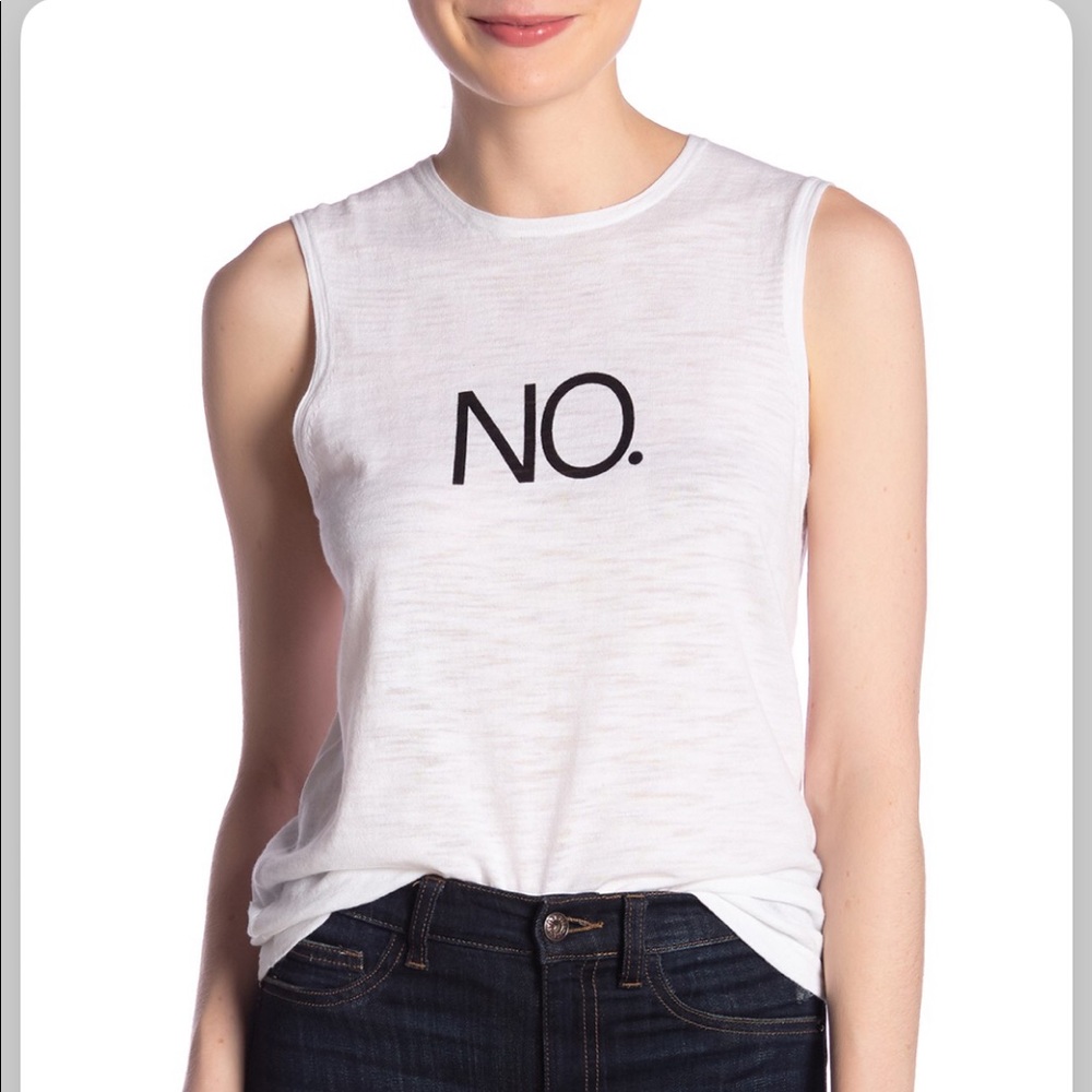 360Cashmere No Print Crew Neck Tank Top XS